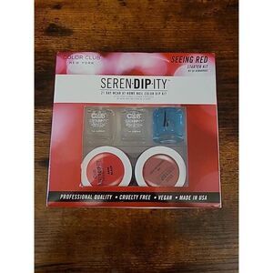Color Club New York Serendipity 21 Day At Home Nail Color Dip Kit-Seeing Red-NEW